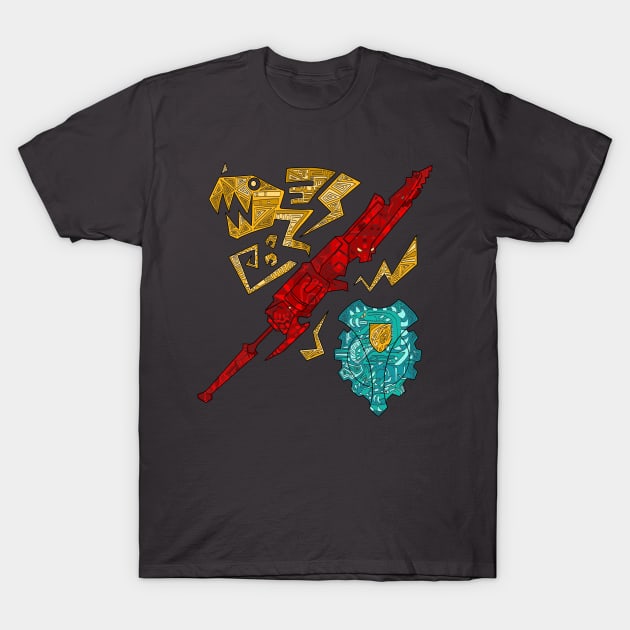 Monster Hunter Gunlance lined T-Shirt by paintchips